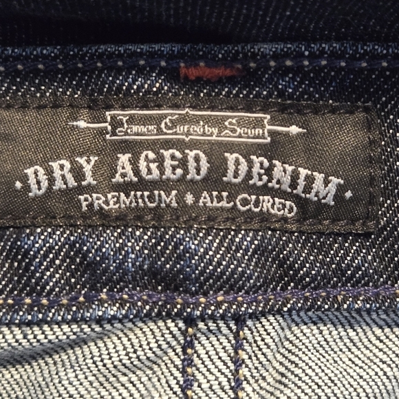 James Cured By Seun Dry Aged Denim Womens Low Rise Dark Wash Flare Jeans Size 25 - Picture 6 of 9